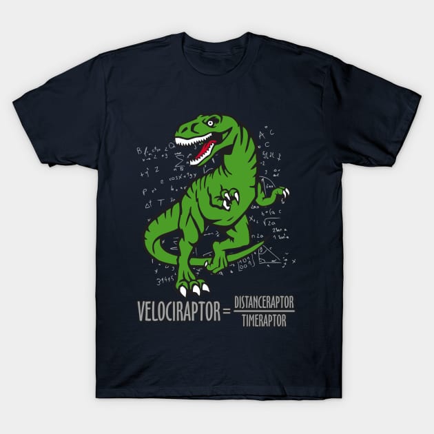 Velociraptor Math T-Shirt by DavesTees